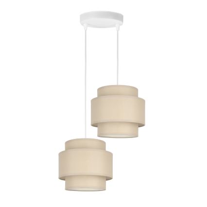 Brilagi - Luster na sajli RESNA 2xE27/60W/230V prečnik 30 cm bež