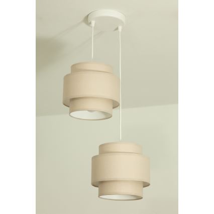 Brilagi - Luster na sajli RESNA 2xE27/60W/230V prečnik 30 cm bež