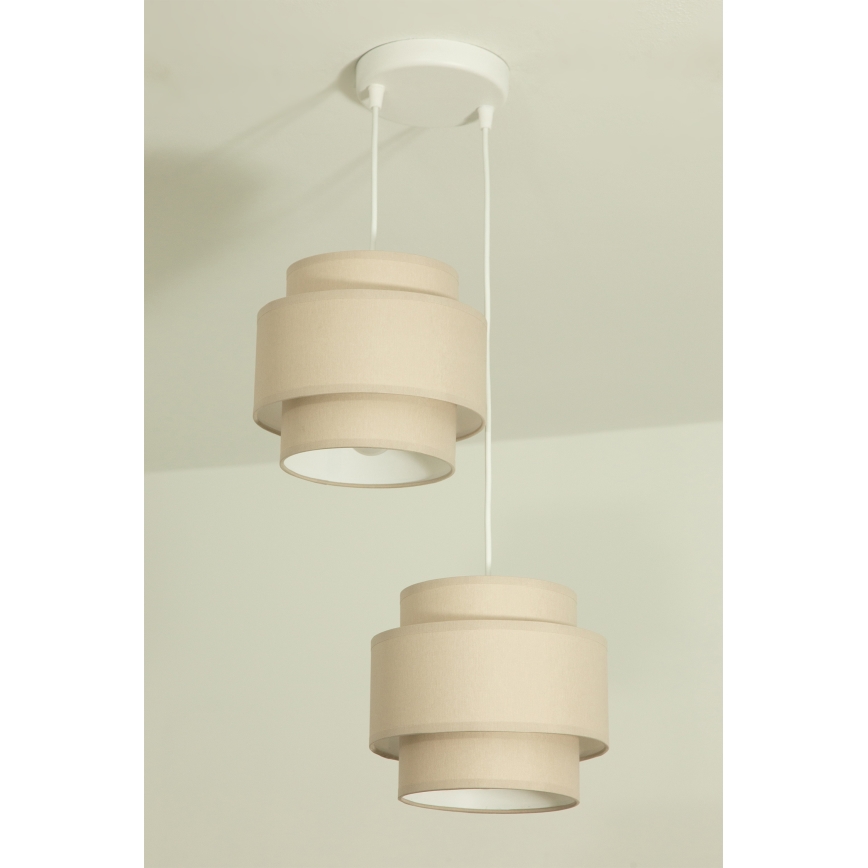 Brilagi - Luster na sajli RESNA 2xE27/60W/230V prečnik 30 cm bež