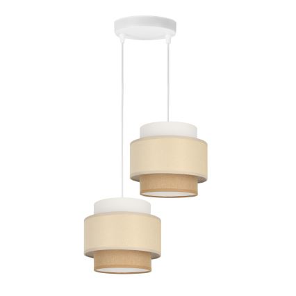 Brilagi - Luster na sajli RESNA 2xE27/60W/230V prečnik 30 cm krem/bež