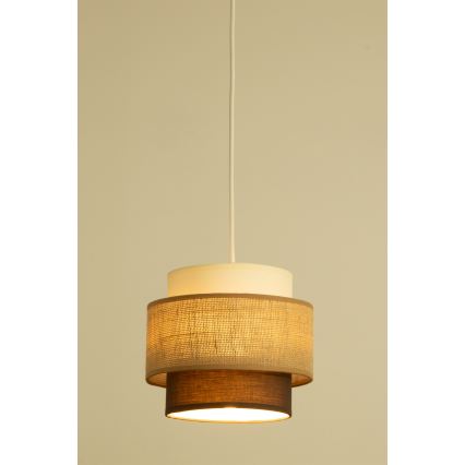 Brilagi - Luster na sajli RESNA 3xE27/60W/230V prečnik 45 cm bež/crna