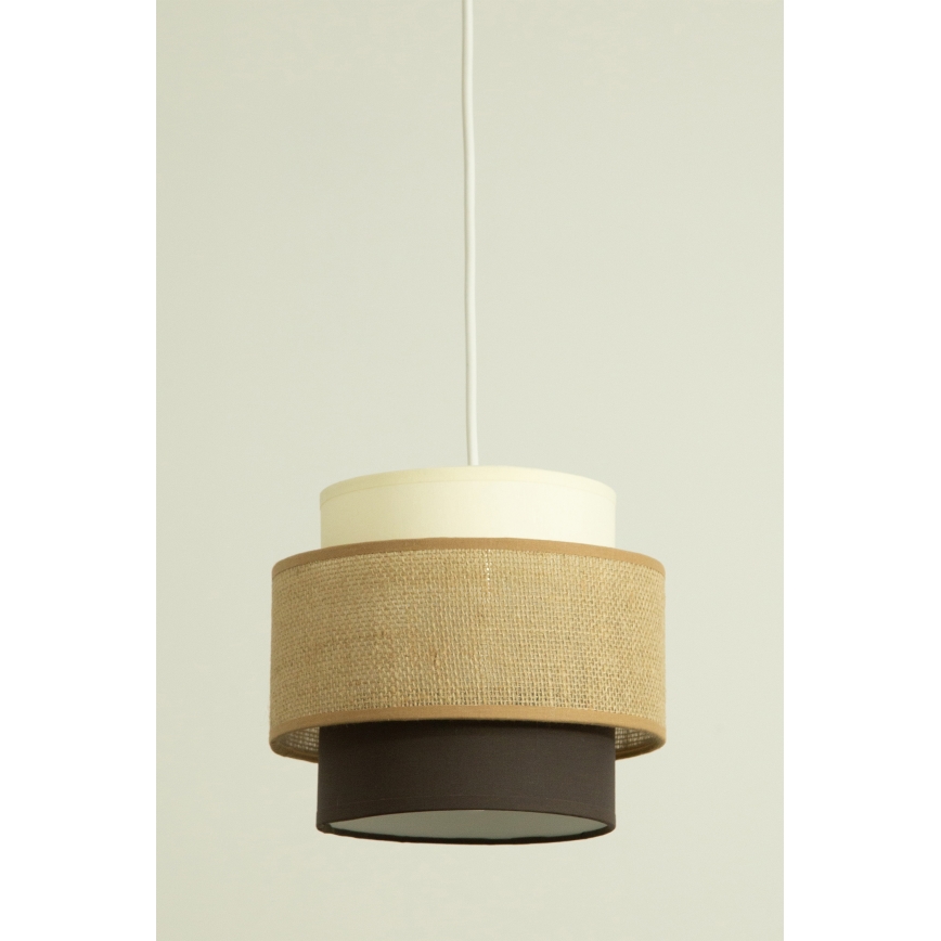 Brilagi - Luster na sajli RESNA 3xE27/60W/230V prečnik 45 cm bež/crna