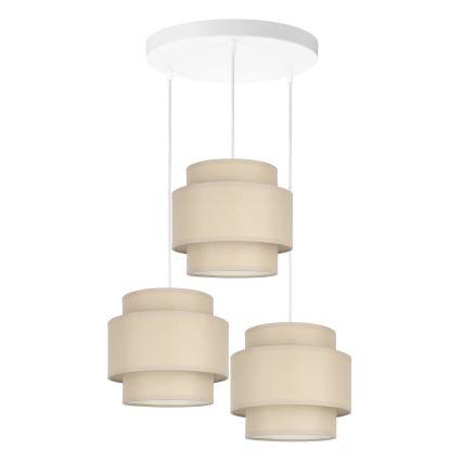 Brilagi - Luster na sajli RESNA 3xE27/60W/230V prečnika 45 cm bež