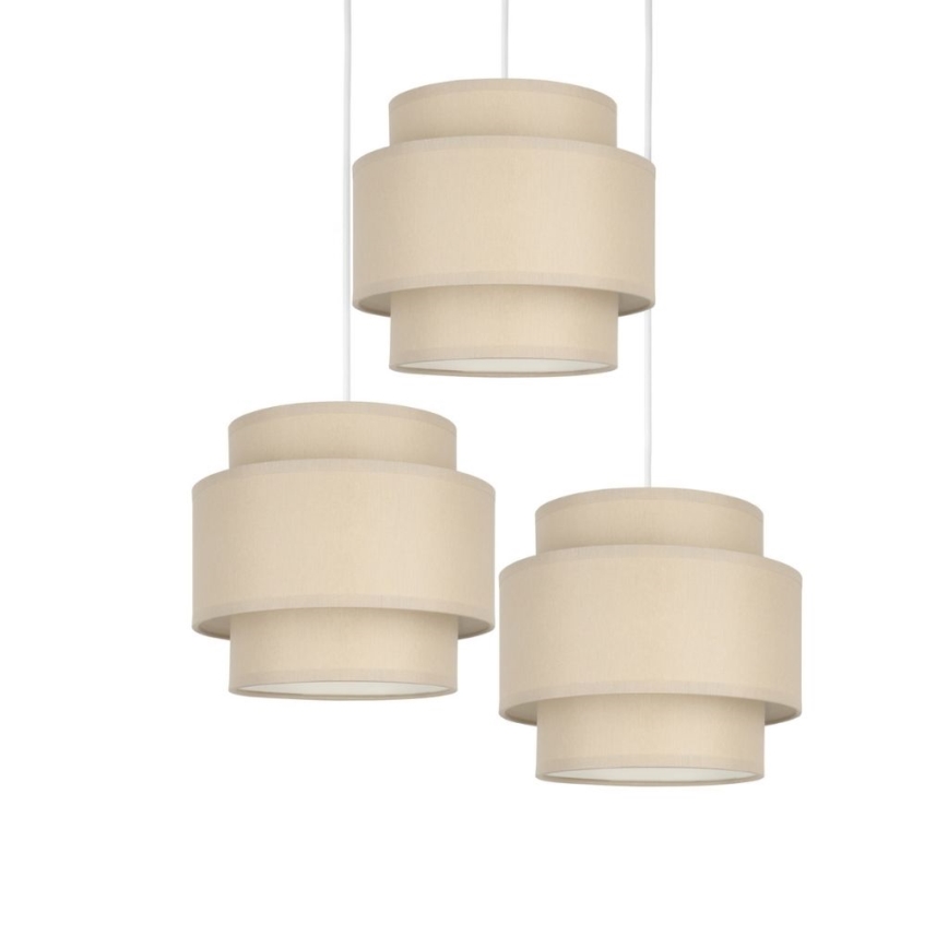 Brilagi - Luster na sajli RESNA 3xE27/60W/230V prečnika 45 cm bež