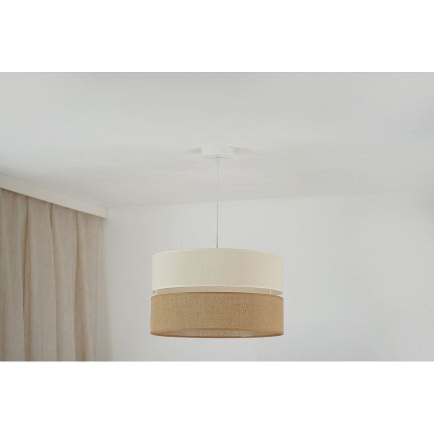 Brilagi - Luster na sajli ROYAL YUTE 1xE27/15W/230V Ø 40 cm bež/krem