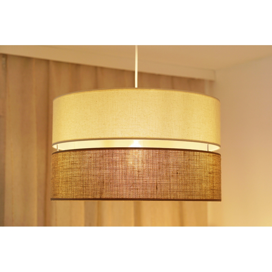 Brilagi - Luster na sajli ROYAL YUTE 1xE27/15W/230V Ø 40 cm bež/krem
