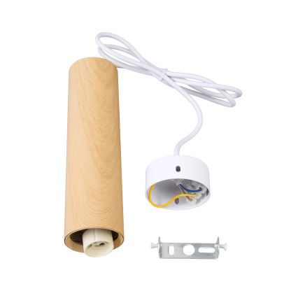 Brilagi - Luster na sajli SELE 1xGU10/30W/230V bela/dekor hrasta