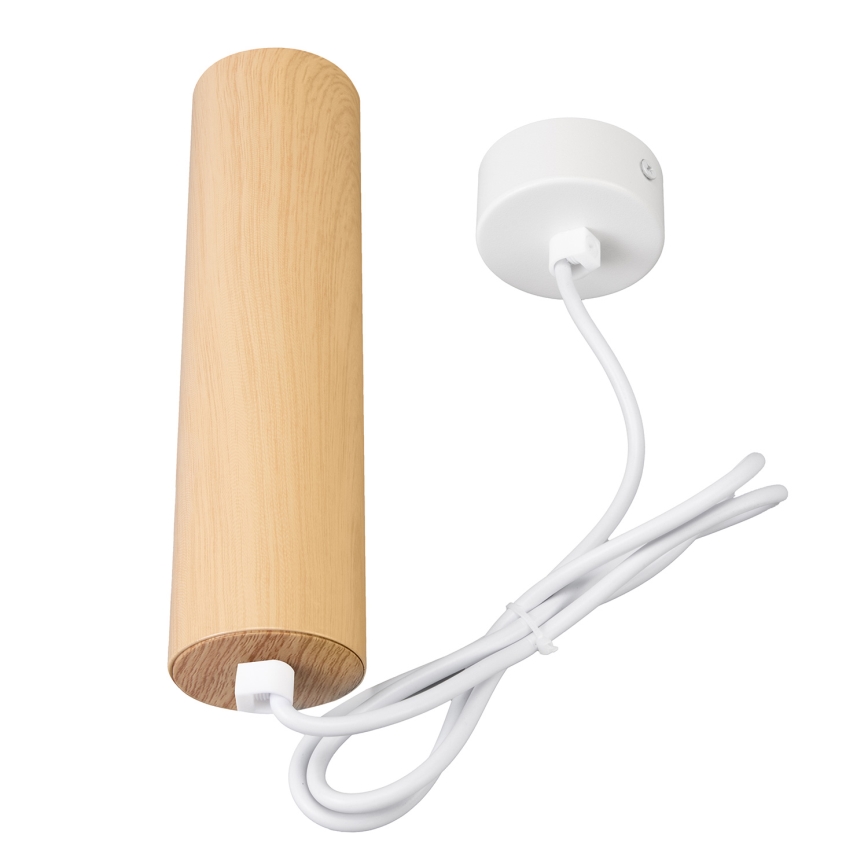 Brilagi - Luster na sajli SELE 1xGU10/30W/230V bela/dekor hrasta