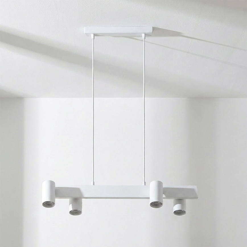 Brilagi - Luster na sajli SELE 4xGU10/30W/230V bela