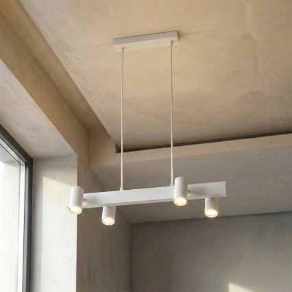 Brilagi - Luster na sajli SELE 4xGU10/30W/230V bela