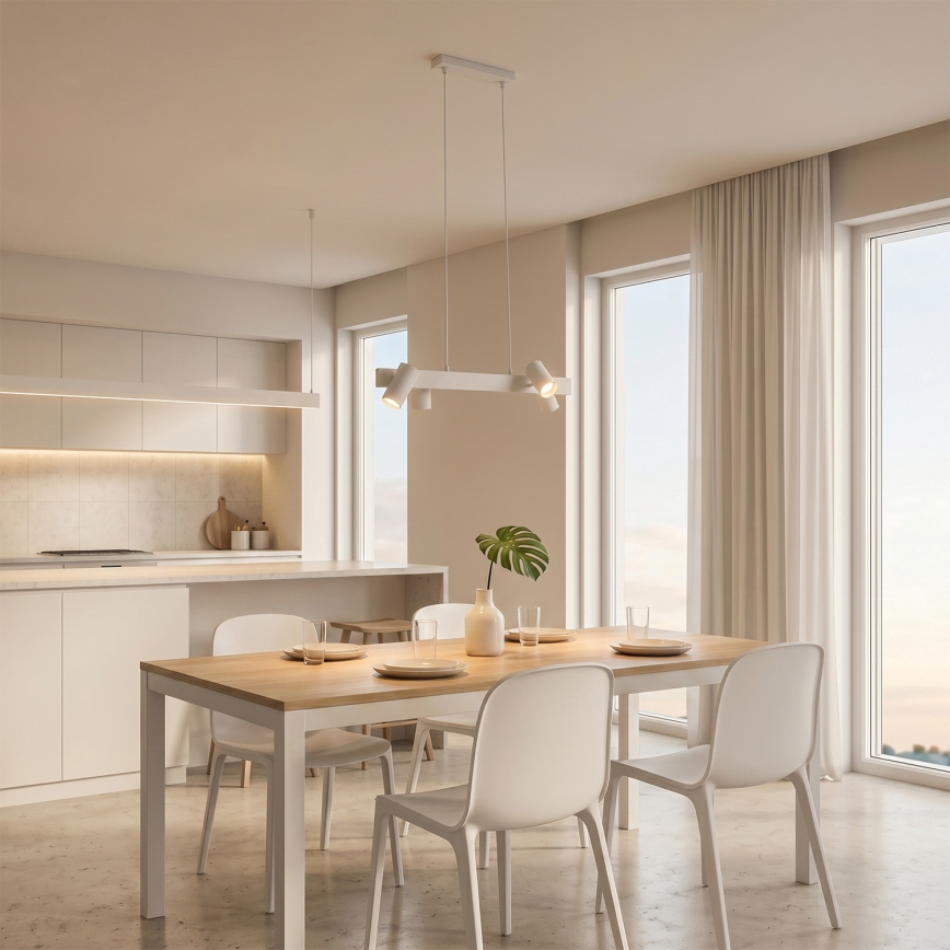 Brilagi - Luster na sajli SELE 4xGU10/30W/230V bela