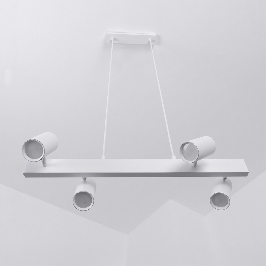 Brilagi - Luster na sajli SELE 4xGU10/30W/230V bela