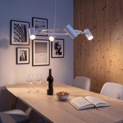 BRILAGI - Luster na sajli SELE 4xGU10/30W/230V bela