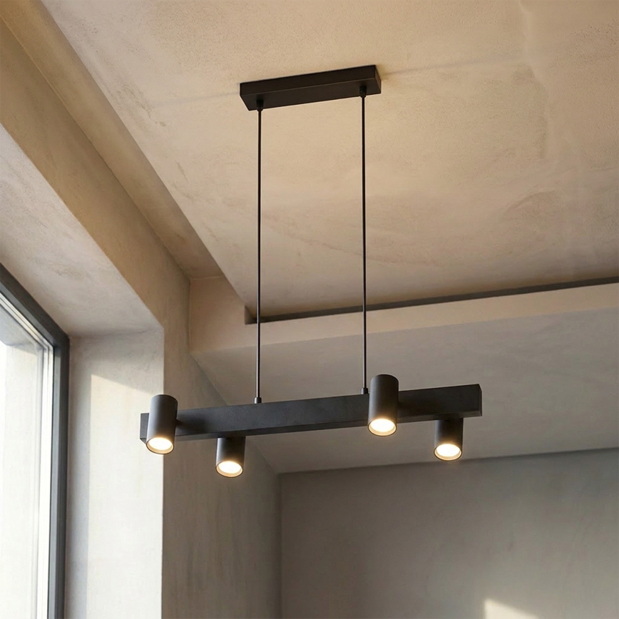 BRILAGI - Luster na sajli SELE 4xGU10/30W/230V crna