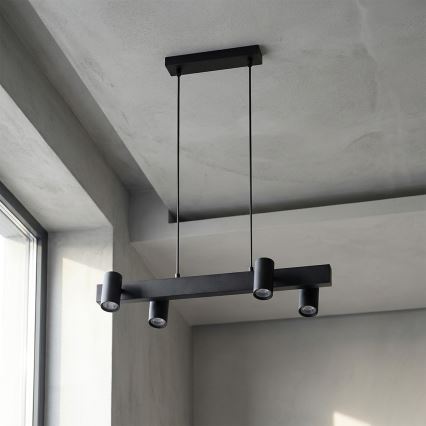BRILAGI - Luster na sajli SELE 4xGU10/30W/230V crna
