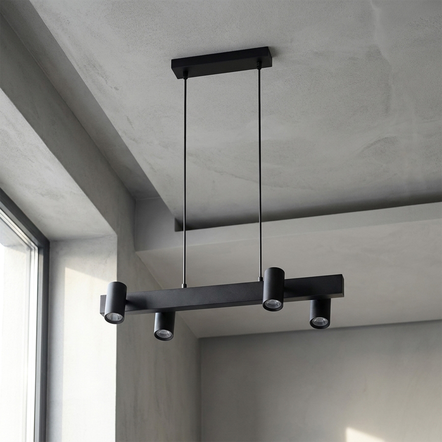 BRILAGI - Luster na sajli SELE 4xGU10/30W/230V crna