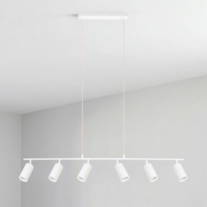 Brilagi - Luster na sajli SELE 6xGU10/30W/230V bela