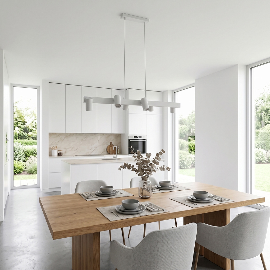 Brilagi - Luster na sajli SELE 6xGU10/30W/230V bela