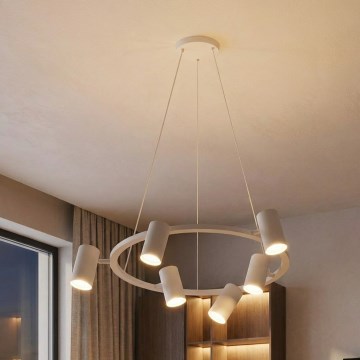 Brilagi - Luster na sajli SELE 6xGU10/30W/230V bela