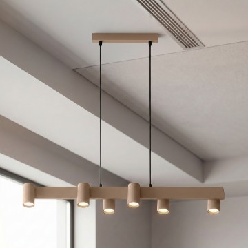 Brilagi - Luster na sajli SELE 6xGU10/30W/230V bež