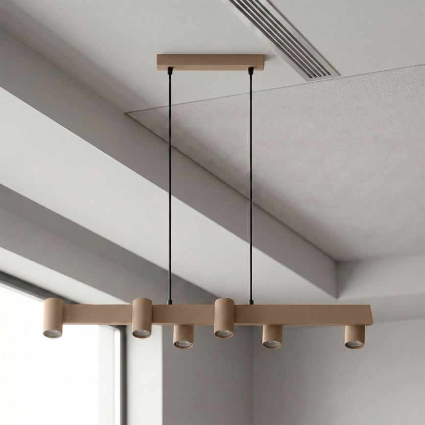 Brilagi - Luster na sajli SELE 6xGU10/30W/230V bež