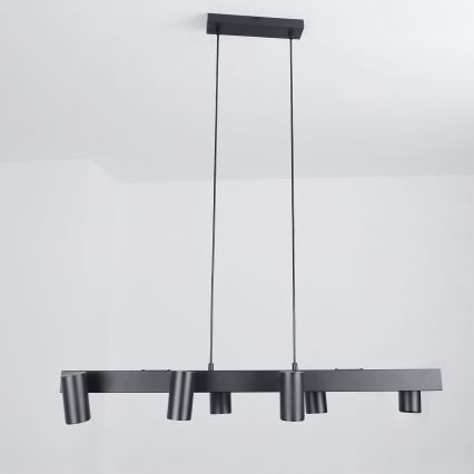 Brilagi - Luster na sajli SELE 6xGU10/30W/230V crna