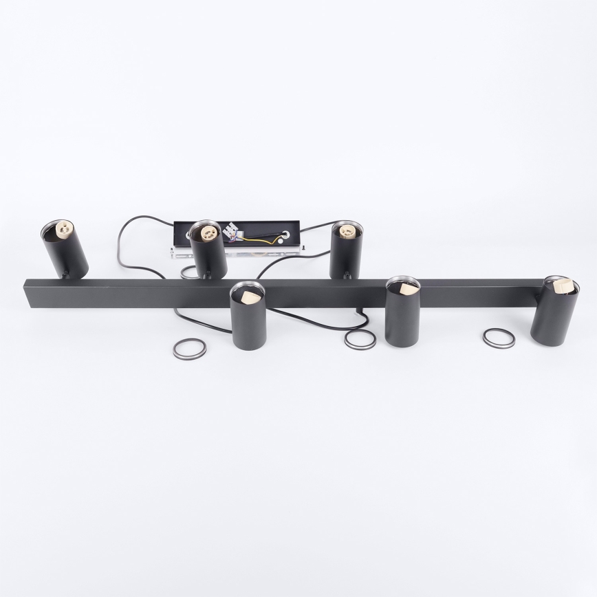 Brilagi - Luster na sajli SELE 6xGU10/30W/230V crna