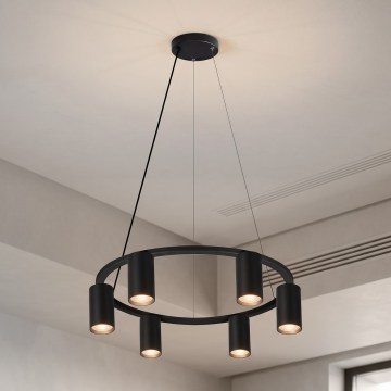 Brilagi - Luster na sajli SELE 6xGU10/30W/230V crna