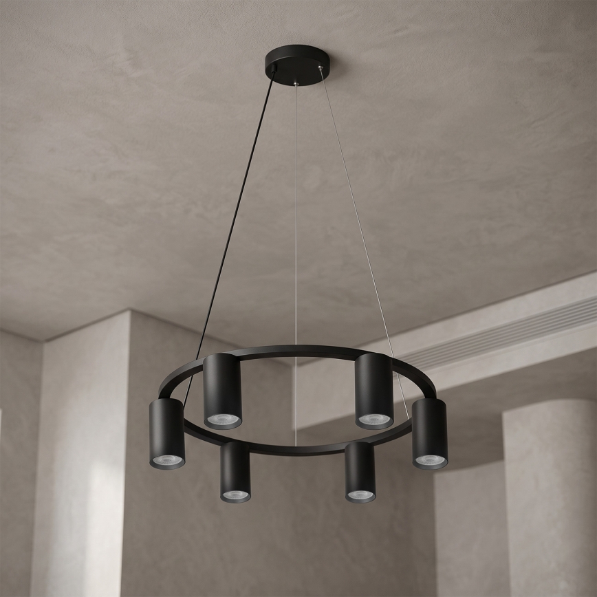BRILAGI - Luster na sajli SELE 6xGU10/30W/230V crna