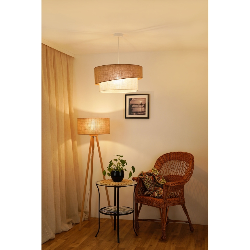 Brilagi - Luster na sajli SHINE 1xE27/15W/230V, Ø 50 cm, bež/krem