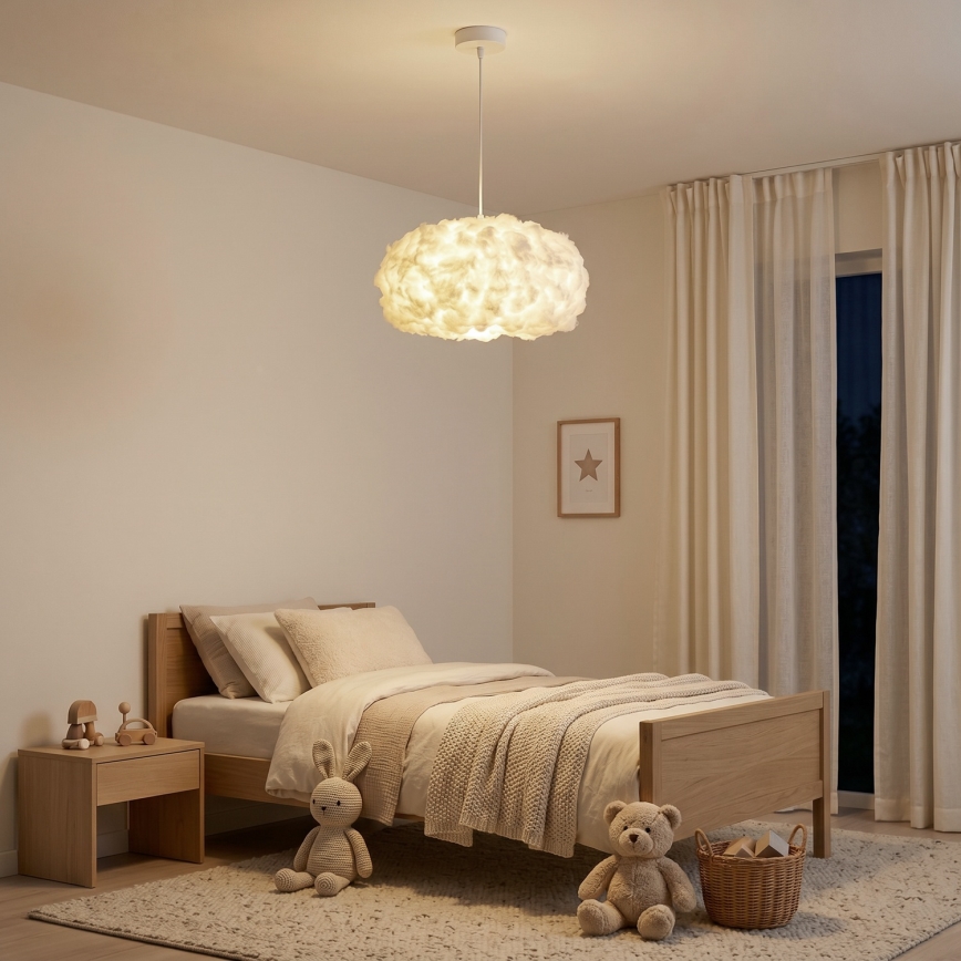 BRILAGI - Luster na sajli SOLEAIR 1xE27/60W/230V pr. 45 cm bela