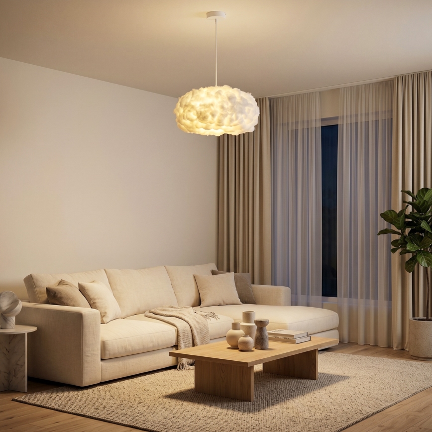 BRILAGI - Luster na sajli SOLEAIR 1xE27/60W/230V pr. 45 cm bela