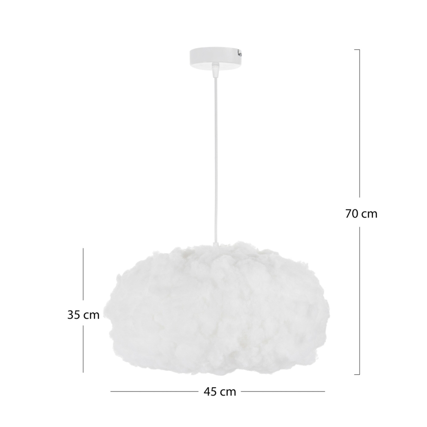 BRILAGI - Luster na sajli SOLEAIR 1xE27/60W/230V pr. 45 cm bela