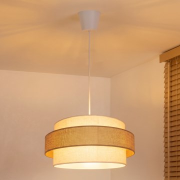 Brilagi - Luster na sajli SPACE 1xE27/60W/230V prečnik 40 cm bež/krem