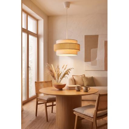 Brilagi - Luster na sajli SPACE 1xE27/60W/230V prečnik 40 cm bež/krem
