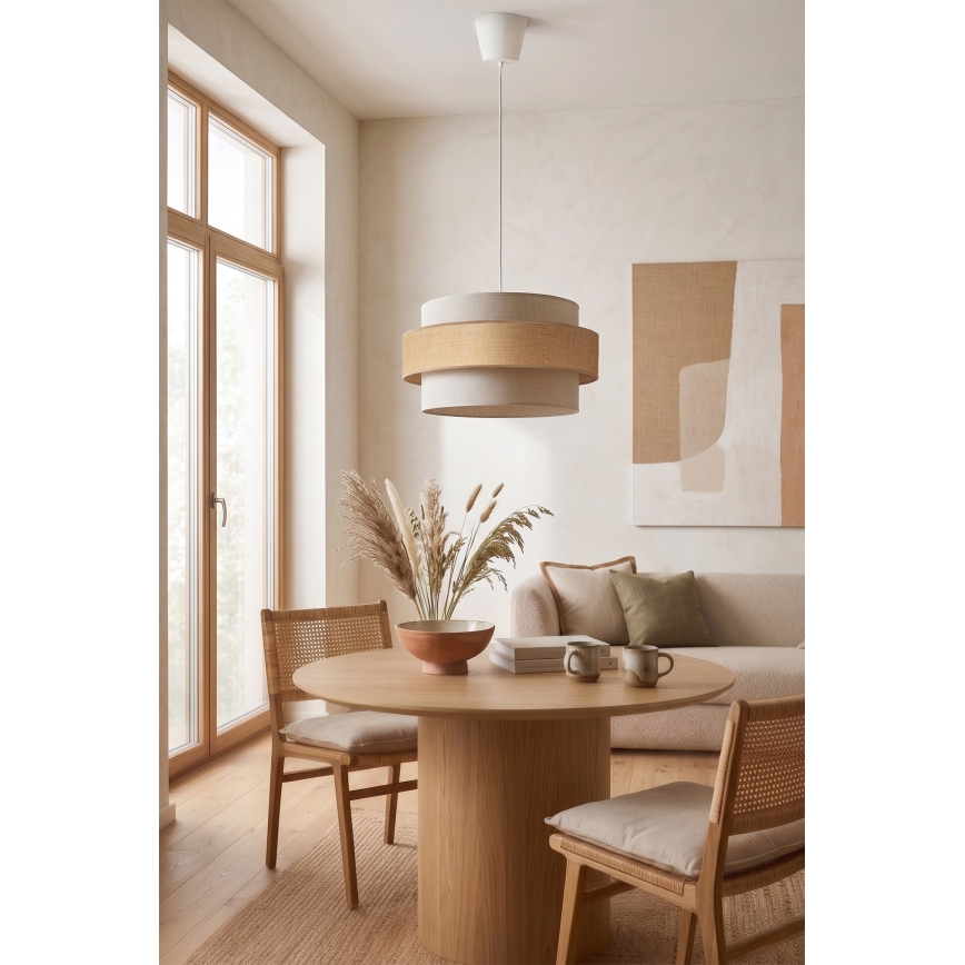 Brilagi - Luster na sajli SPACE 1xE27/60W/230V prečnik 40 cm bež/krem