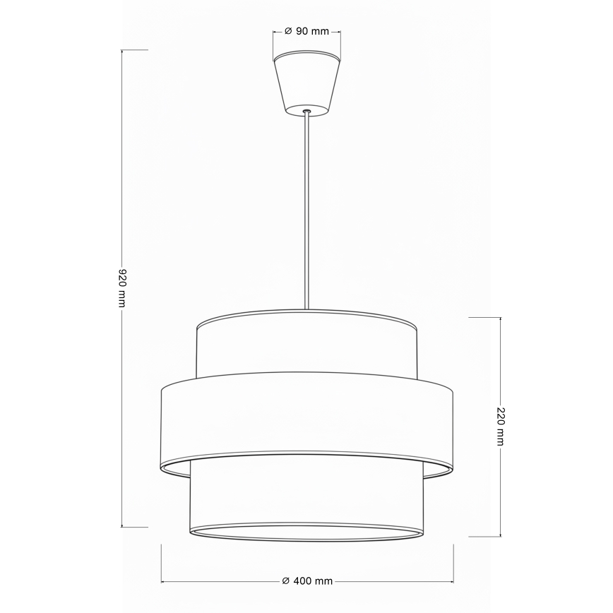 Brilagi - Luster na sajli SPACE 1xE27/60W/230V prečnik 40 cm bež/krem