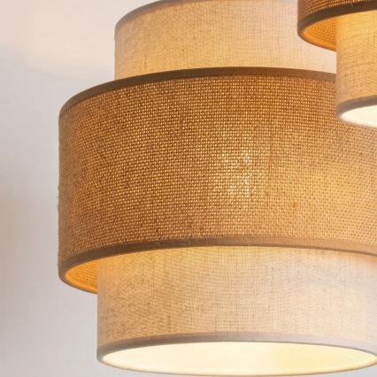 Brilagi - Luster na sajli SPACE 3xE27/60W/230V, prečnik 40 cm, bež/krem