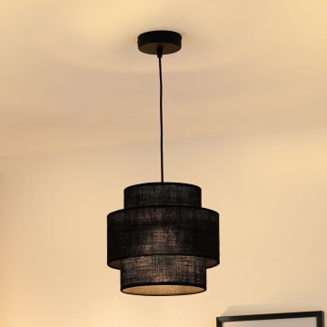 Brilagi - Luster na sajli SPACE YUTE 1xE27/15W/230V, prečnik 25 cm, crna
