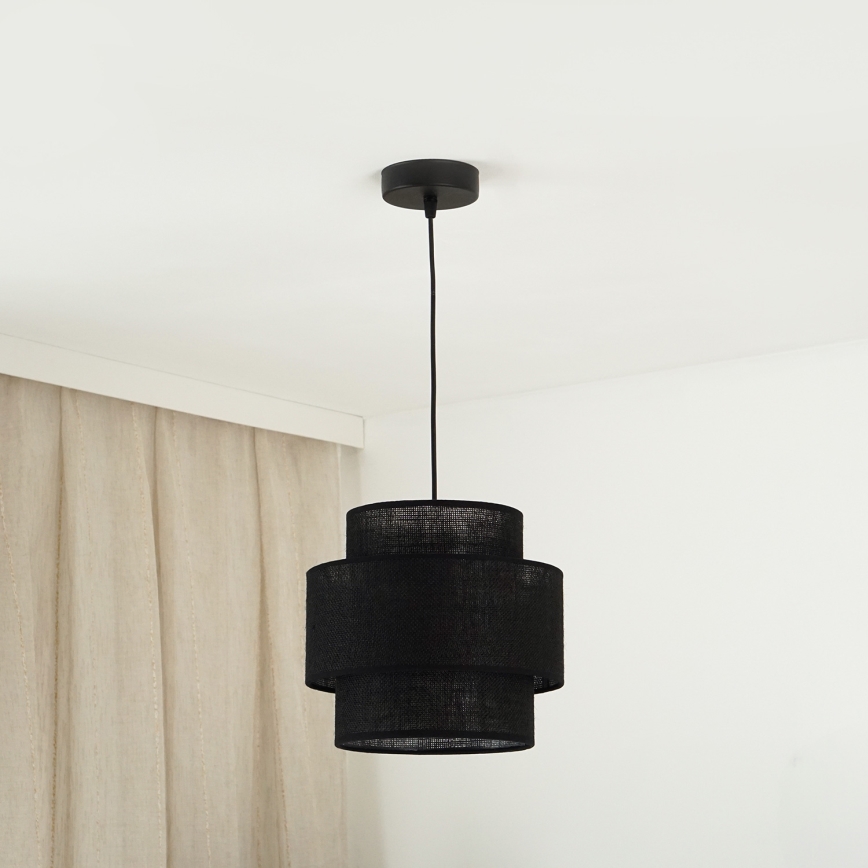 Brilagi - Luster na sajli SPACE YUTE 1xE27/15W/230V, prečnik 25 cm, crna