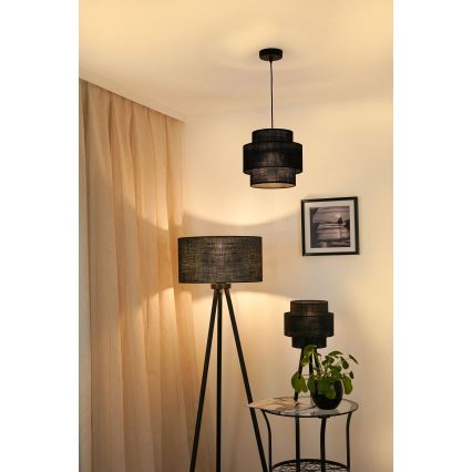 Brilagi - Luster na sajli SPACE YUTE 1xE27/15W/230V, prečnik 25 cm, crna