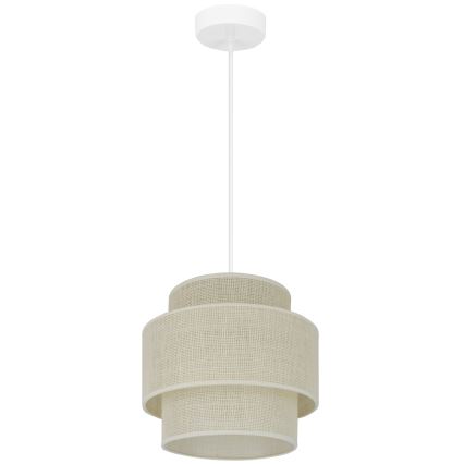 Brilagi - Luster na sajli SPACE YUTE 1xE27/15W/230V prečnik 25 cm krem/bela