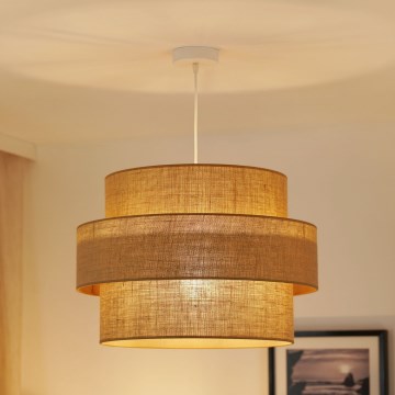 Brilagi - Luster na sajli SPACE YUTE 1xE27/15W/230V prečnik 50 cm bež/bela