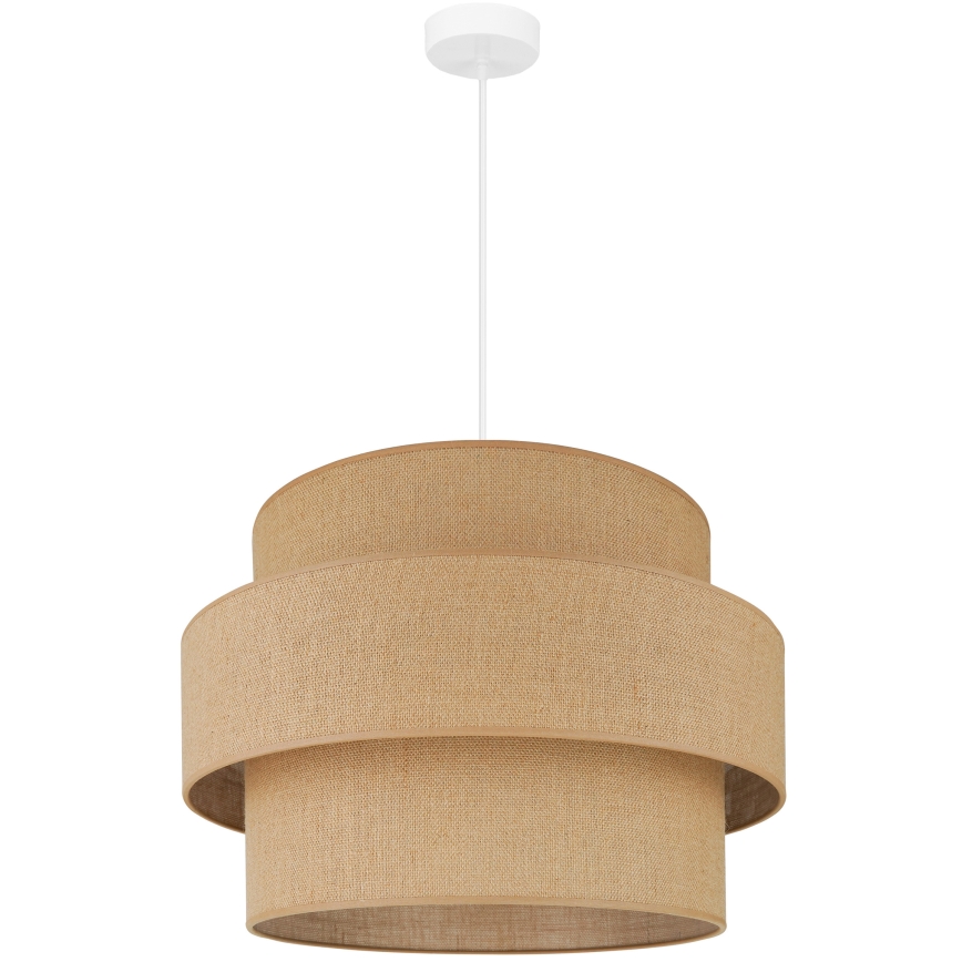 Brilagi - Luster na sajli SPACE YUTE 1xE27/15W/230V prečnik 50 cm bež/bela