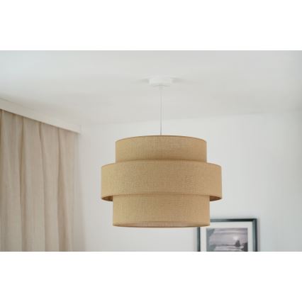 Brilagi - Luster na sajli SPACE YUTE 1xE27/15W/230V prečnik 50 cm bež/bela