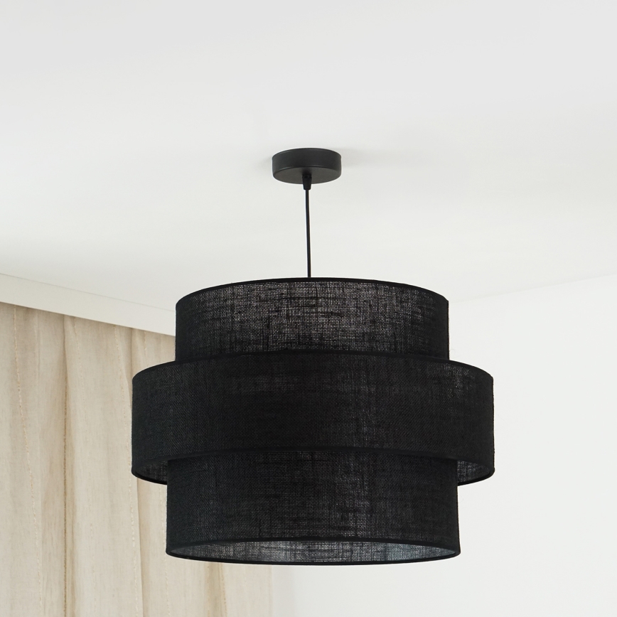 Brilagi - Luster na sajli SPACE YUTE 1xE27/15W/230V, prečnik 50 cm, crna