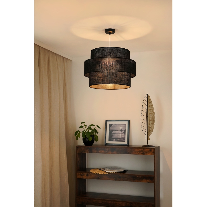 Brilagi - Luster na sajli SPACE YUTE 1xE27/15W/230V, prečnik 50 cm, crna