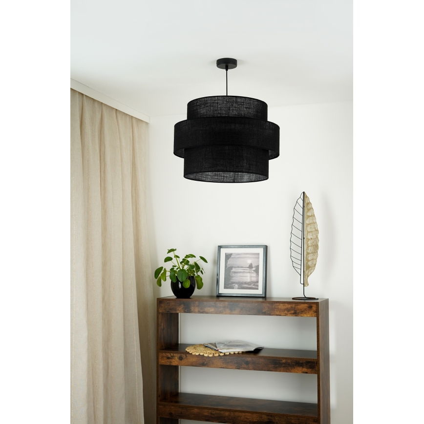 Brilagi - Luster na sajli SPACE YUTE 1xE27/15W/230V, prečnik 50 cm, crna