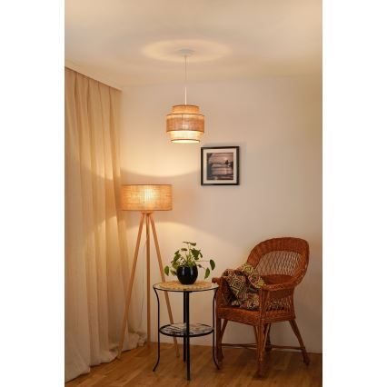 Brilagi - Luster na sajli SPACE YUTE 1xE27/15W/230V Ø 25 cm bež/bela