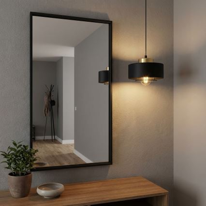 Brilagi - Luster na sajli SPRING 1xE27/60W/230V prečnik 20 cm crna/zlatna